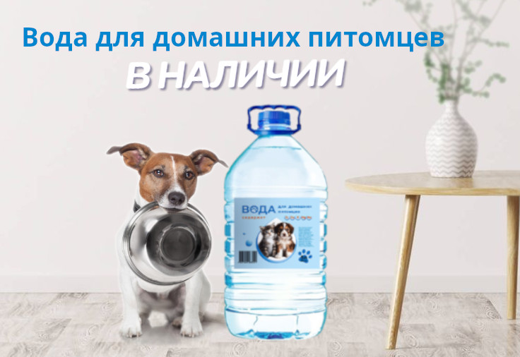 Вода для домашних питомцев в наличии